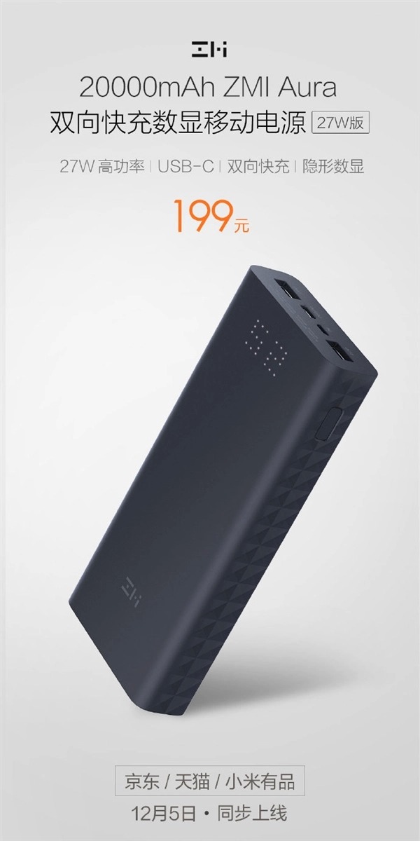 Xiaomi Zmi Power Bank 20000mah