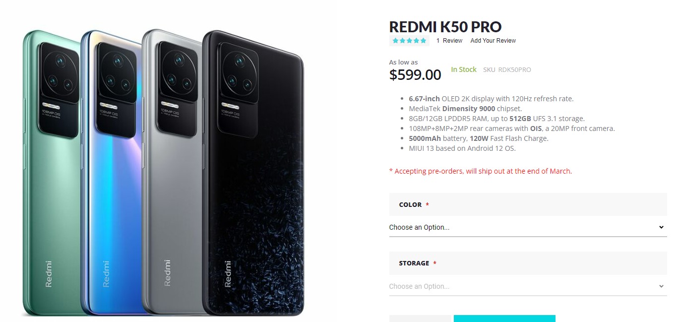 Redmi K50 Pro Plus