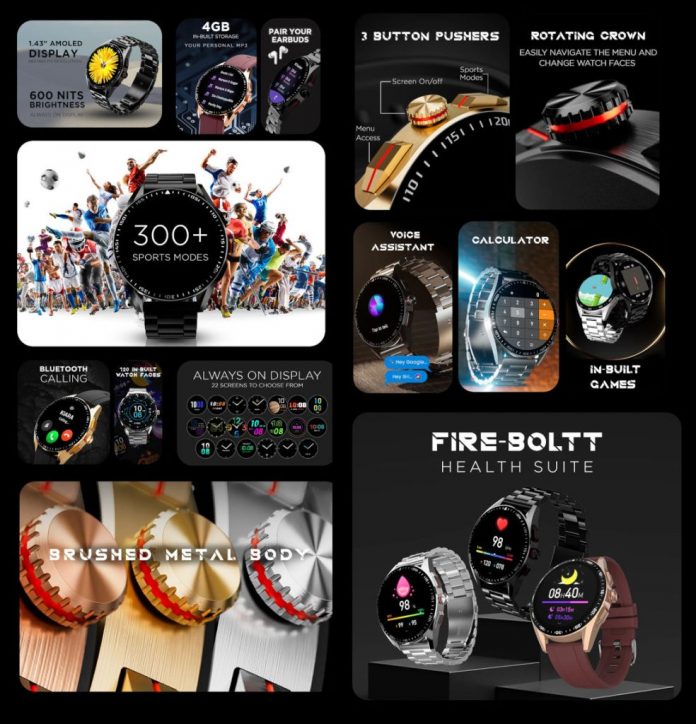 Fire Boltt Invincible Plus With Inch Amoled Screen Bluetooth