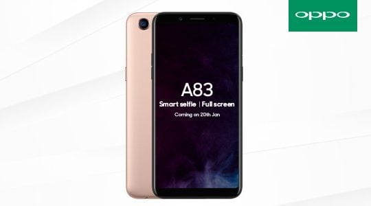 OPPO A83 India Launch January 20