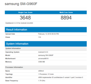 exynos 9810 geekbench