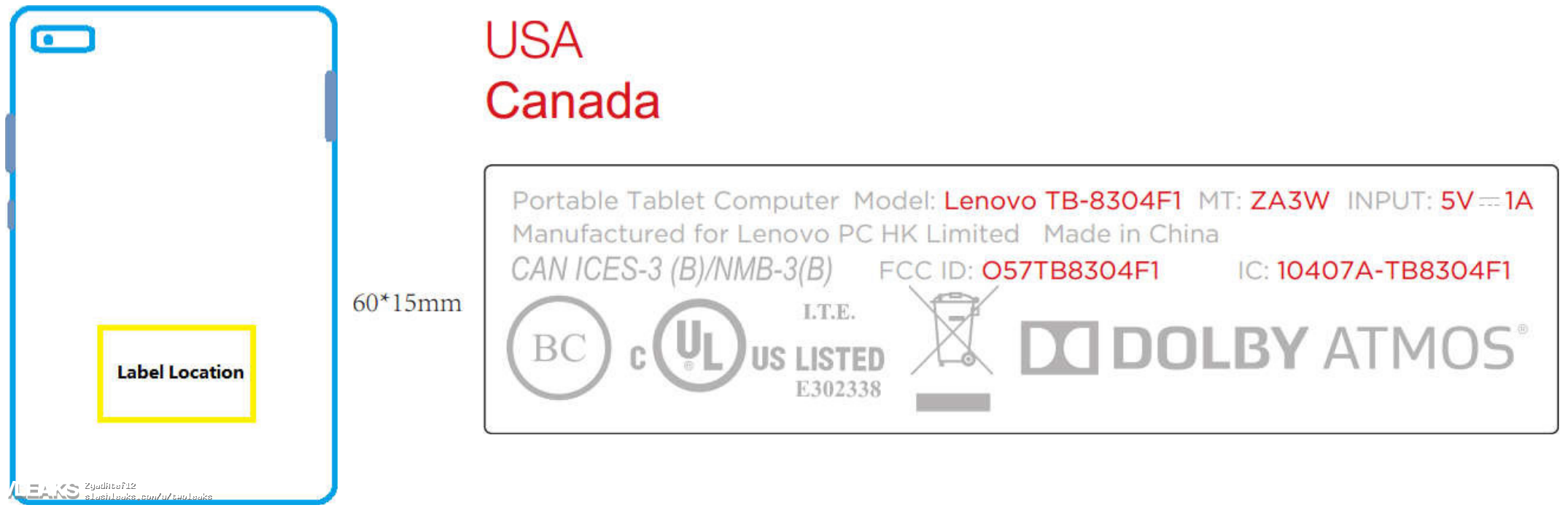 Tablet Lenovo Tab 8 (TB-8304F1) -  Estados Unidos