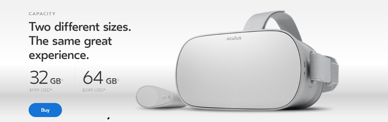 The Oculus Go Standalone VR Headset Goes On Sale for $199 - Gizmochina