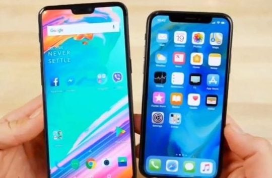 OnePlus 6 and Apple iPhone X