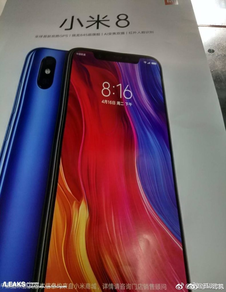 Photos of Xiaomi Mi 8 Poster And Retail Box Reveals A Few Specs & Blue ...