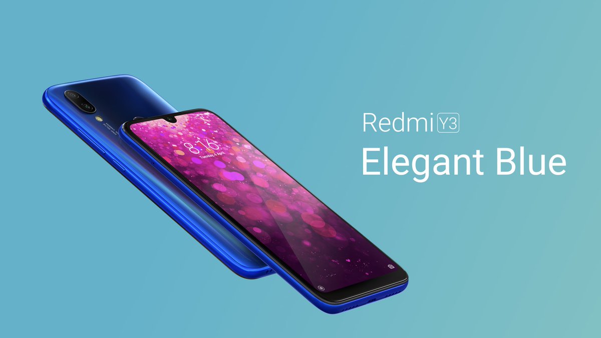 redmi y3 elegant blue 4gb 64gb