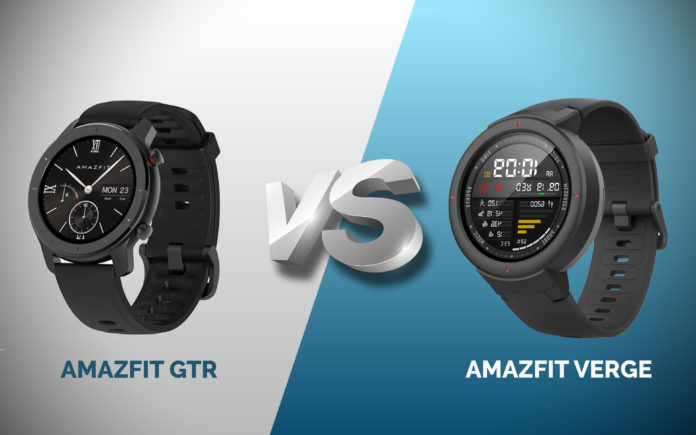 Huami Amazfit GTR Vs Amazfit Verge: Specs Comparison - Gizmochina