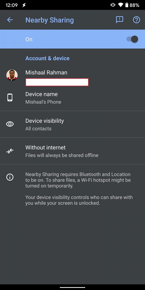 nearby share google play services