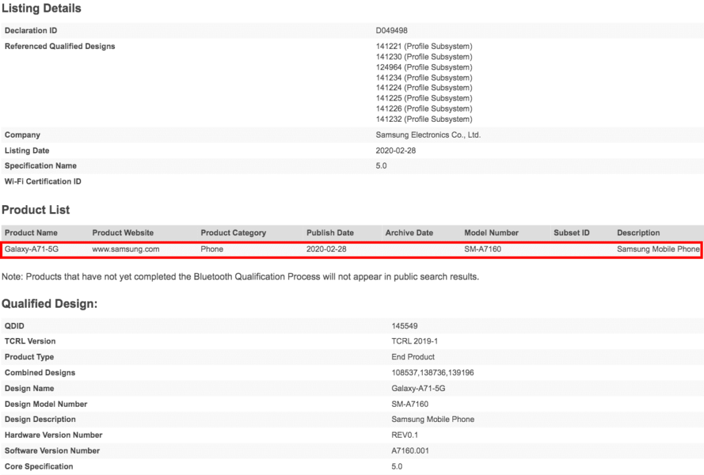 ip rating of samsung a71