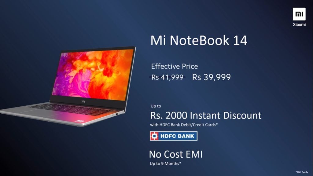 Xiaomi Mi Notebook 14 series Launched in India, starts from 41,999 INR ...