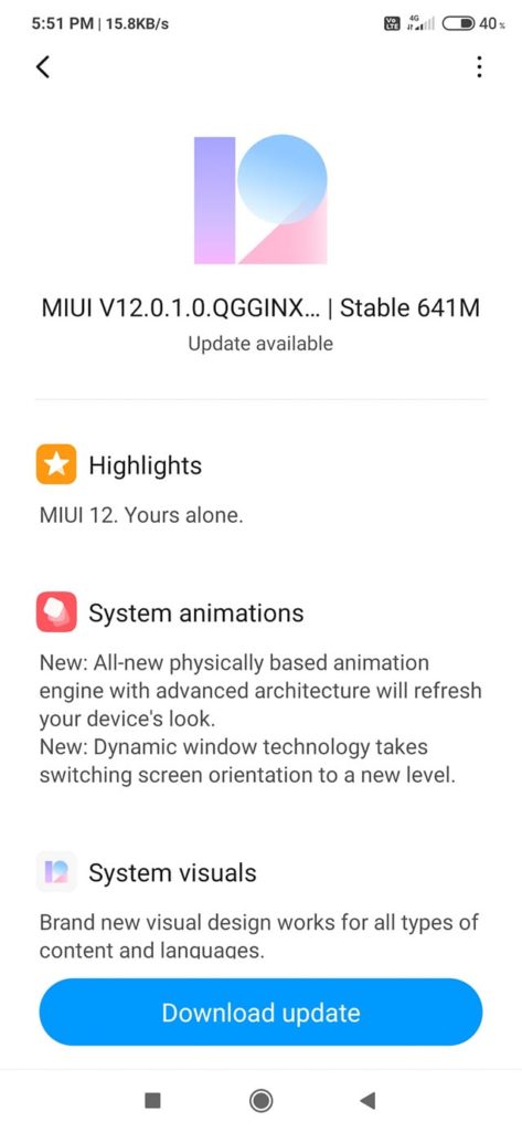 redmi note 8 system update