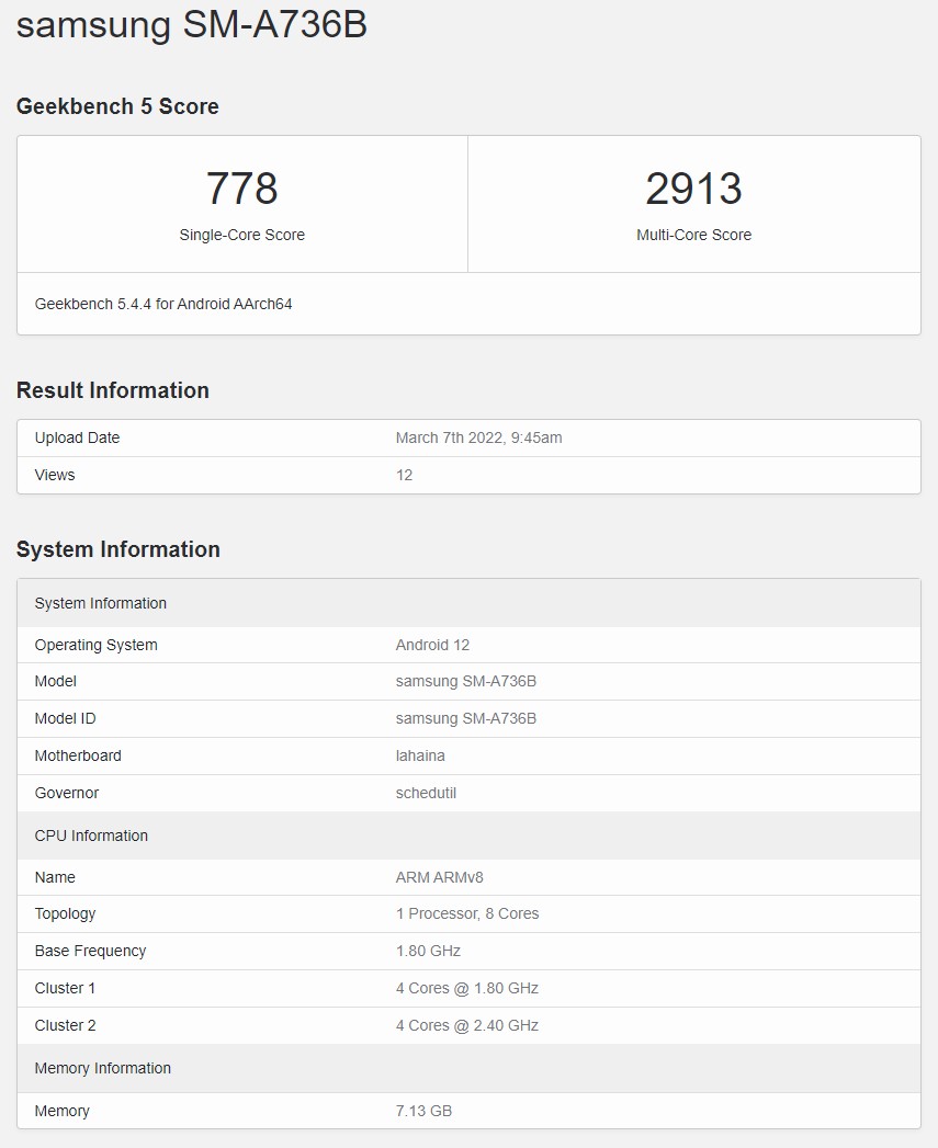 a73 processor samsung