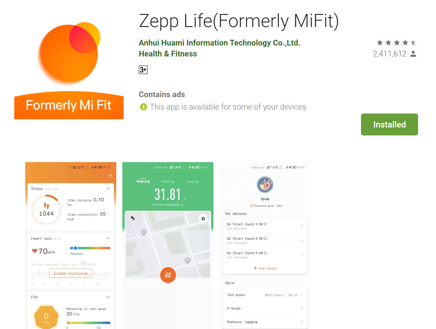 Xiaomi muda o nome do Mi Fit e aplicativo da série Mi Band passa a se  chamar Zepp Life 
