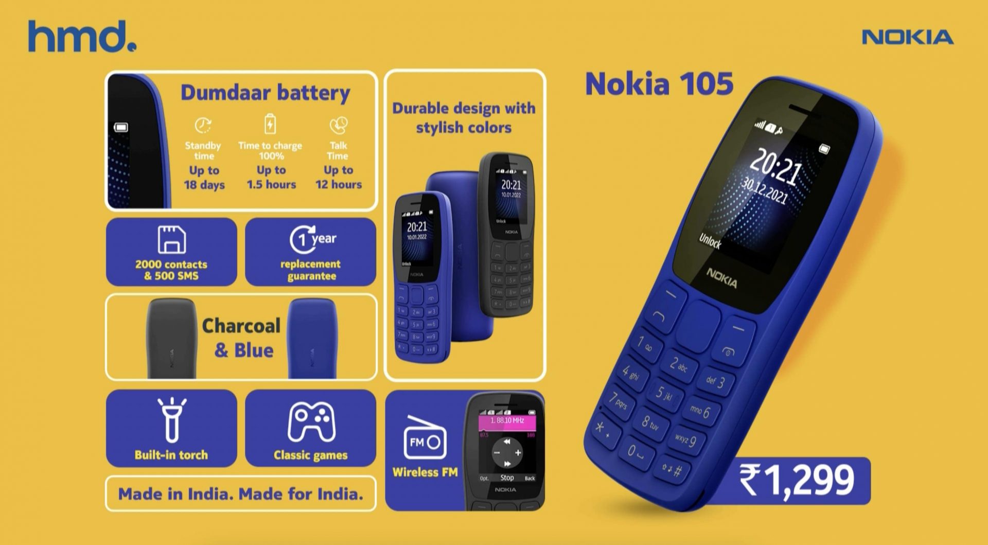 Nokia 105 Plus with auto call recording launched in India, new Nokia ...