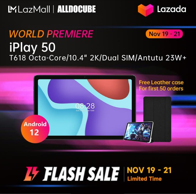 ALLDOCUBE launches iPlay 50 Tablet Globally on Lazada (Discount up