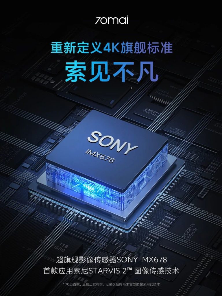 Image 2 details about Introducing the 70mai Dash Cam 4K A810: Sony