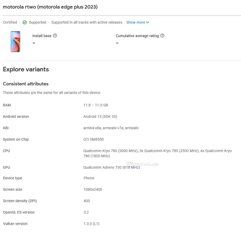 Motorola Edge+ (2023) Spotted On Google Play Console Listing Gizmochina