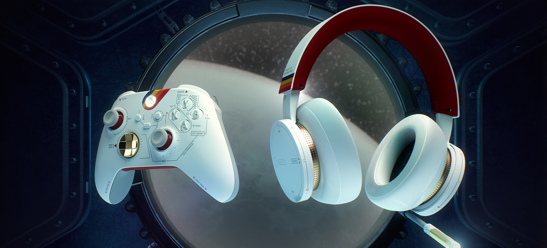 Starfield Themed Limited Edition Xbox Controller And Wireless Headset ...