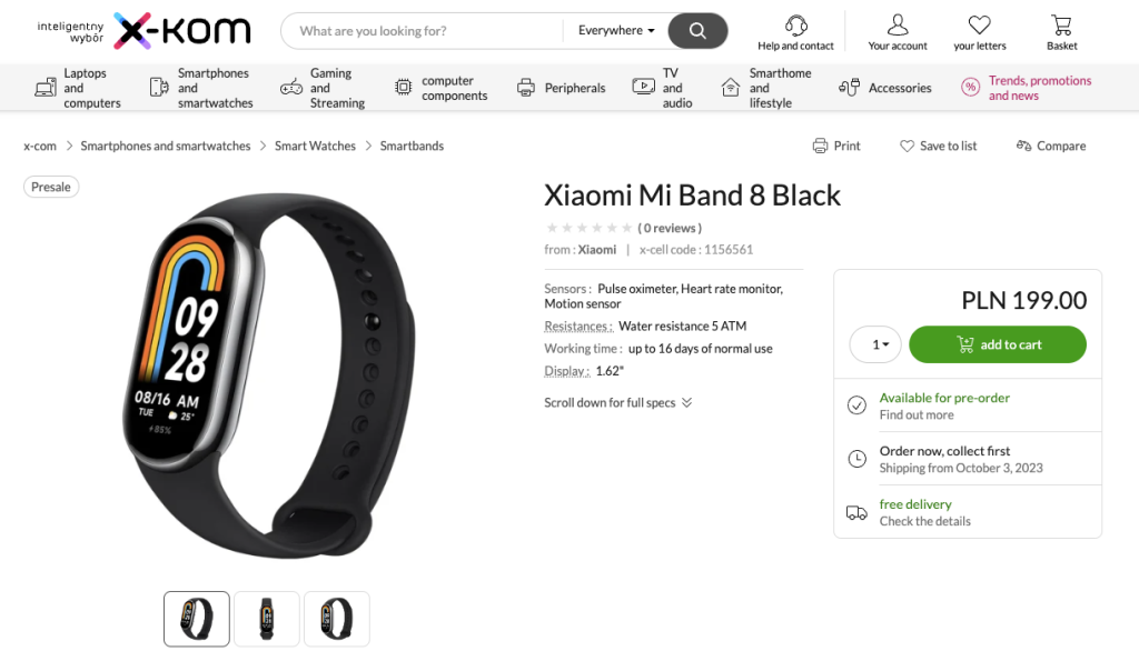 Smartband Xiaomi Mi Band 8 — Market