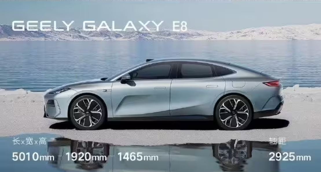 Geely Galaxy E8 Pure Electric Sedan Official Images Surface Ahead Of