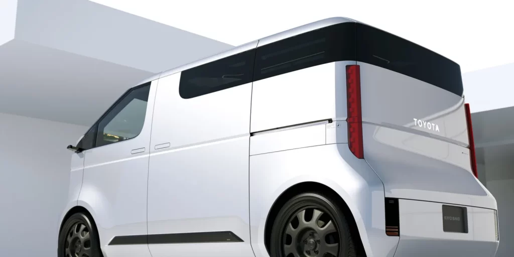 Toyota Kayoibako EV Van Concept with a sleek, futuristic design ...