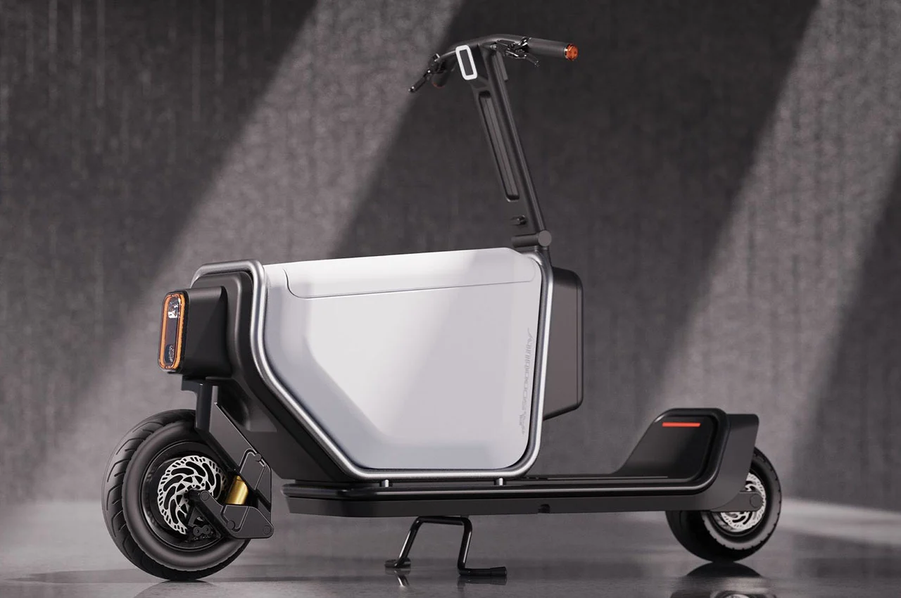 Check out the Scootility Utilitarian cargo e-scooter with a swappable ...