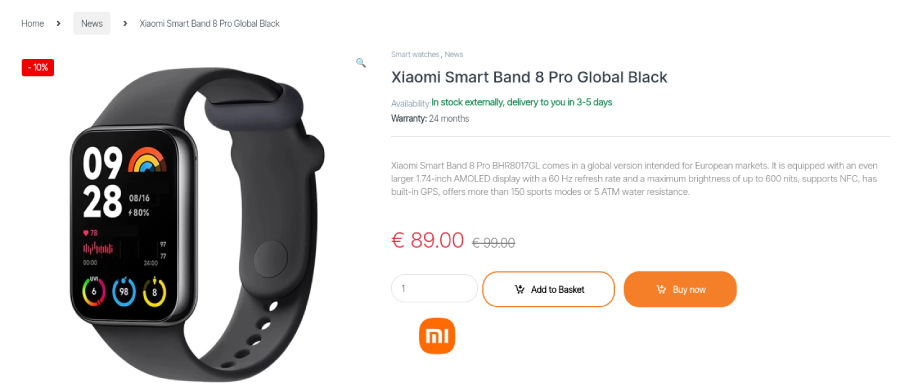 Xiaomi Smart Band 8 Pro inicia su distribución en el mercado