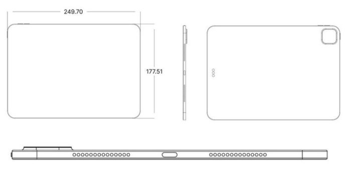 Apple S 2024 IPad Pro May Get A Thinner Design Reveals CAD Renders   CAD Drawing Of The 11 Inch IPad Pro 2024 696x338 