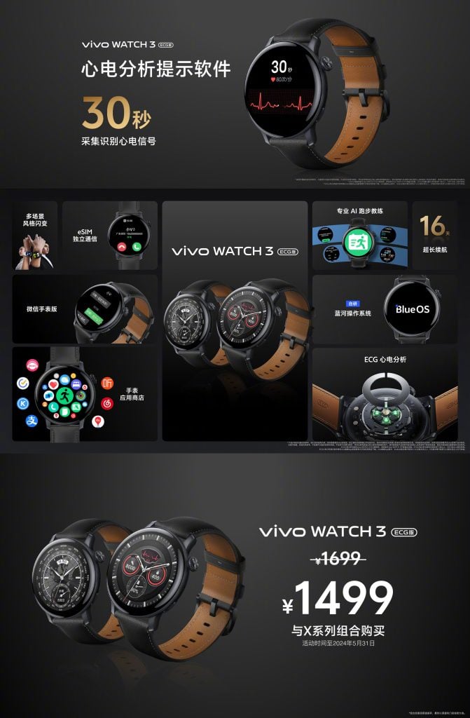 Vivo Watch 3 ECG version specs