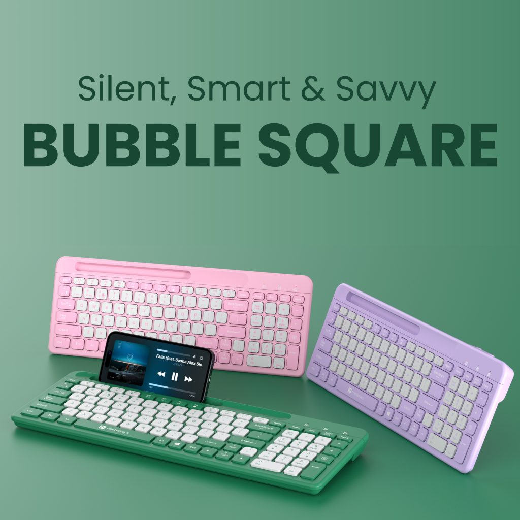 Portronics launches Bubble Square dual-mode wireless keyboard in India ...