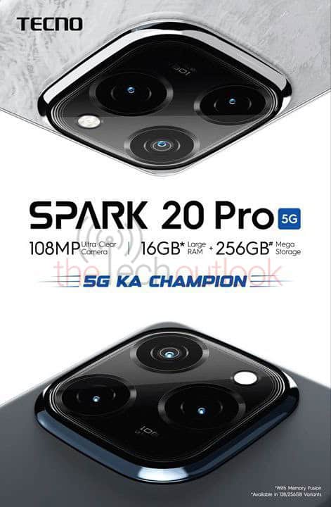 Tecno Spark 20 Pro 5G Marketing Material