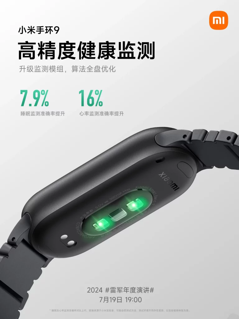 Xiaomi Mi Band 9の健康モニタリング