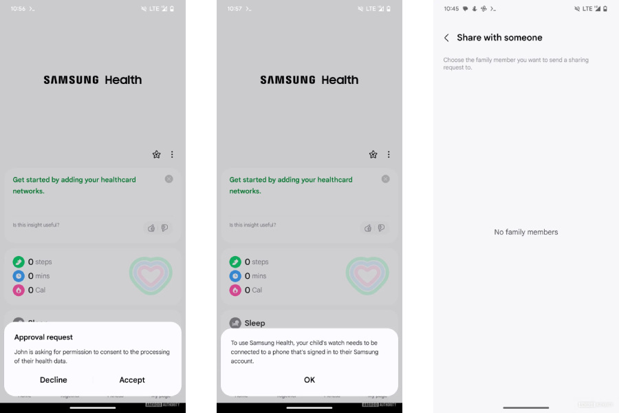 Samsung Health Family Data Sharing