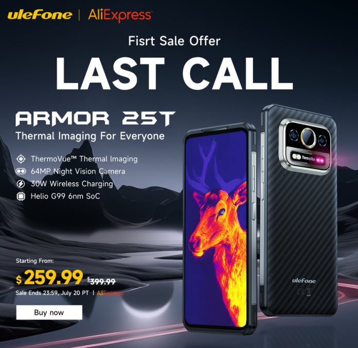 Last chance to grab Ulefone Armor 25T thermal phone at first sale price ...